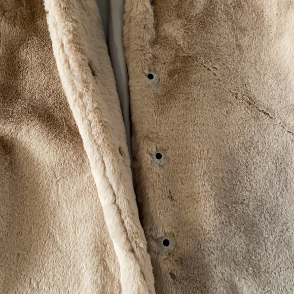 NWT Madewell Faux Fur Coat in Bisque - Picture 8 of 11